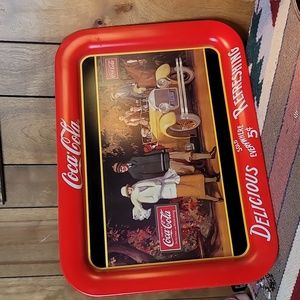 1987 reproduction Coca Cola serving tray "Touring Car 1924"
